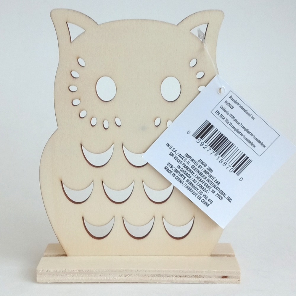 Wooden Owl Decor for Arts and Crafts and Painting! - Picture 3 of 6
